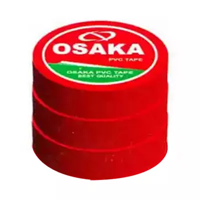 Osaka PVC Tape Red (18 mm) 3 pcs
