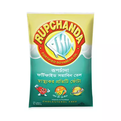 Rupchanda Fortified Soyabean Oil (poly) 1 ltr