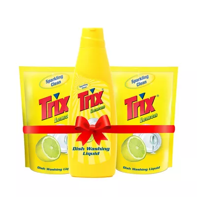 Trix Lemon Dishwashing Liquid Monthly Combo Pack 3 pcs